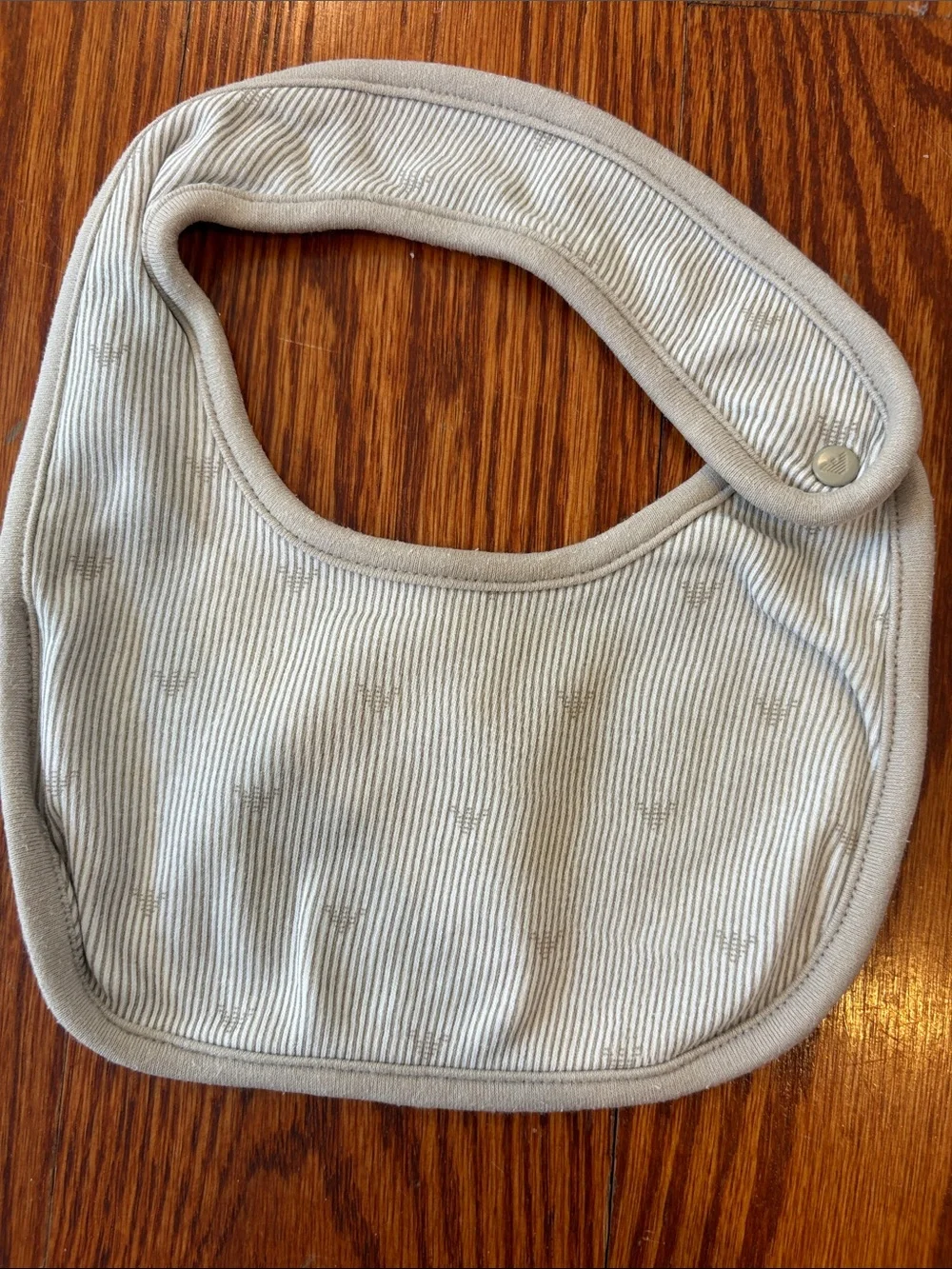 Emporio Armani White and Beige Baby Bibs - Set of 2